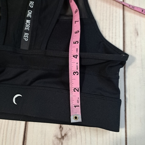 ZYIA Active All Star Zip Back Sports Bra Size Med “One More Rep” - Picture 4 of 7